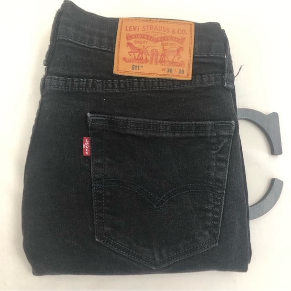 LEVIS 511 Sz 29 Faded Black Jeans - Picture 11 of 16